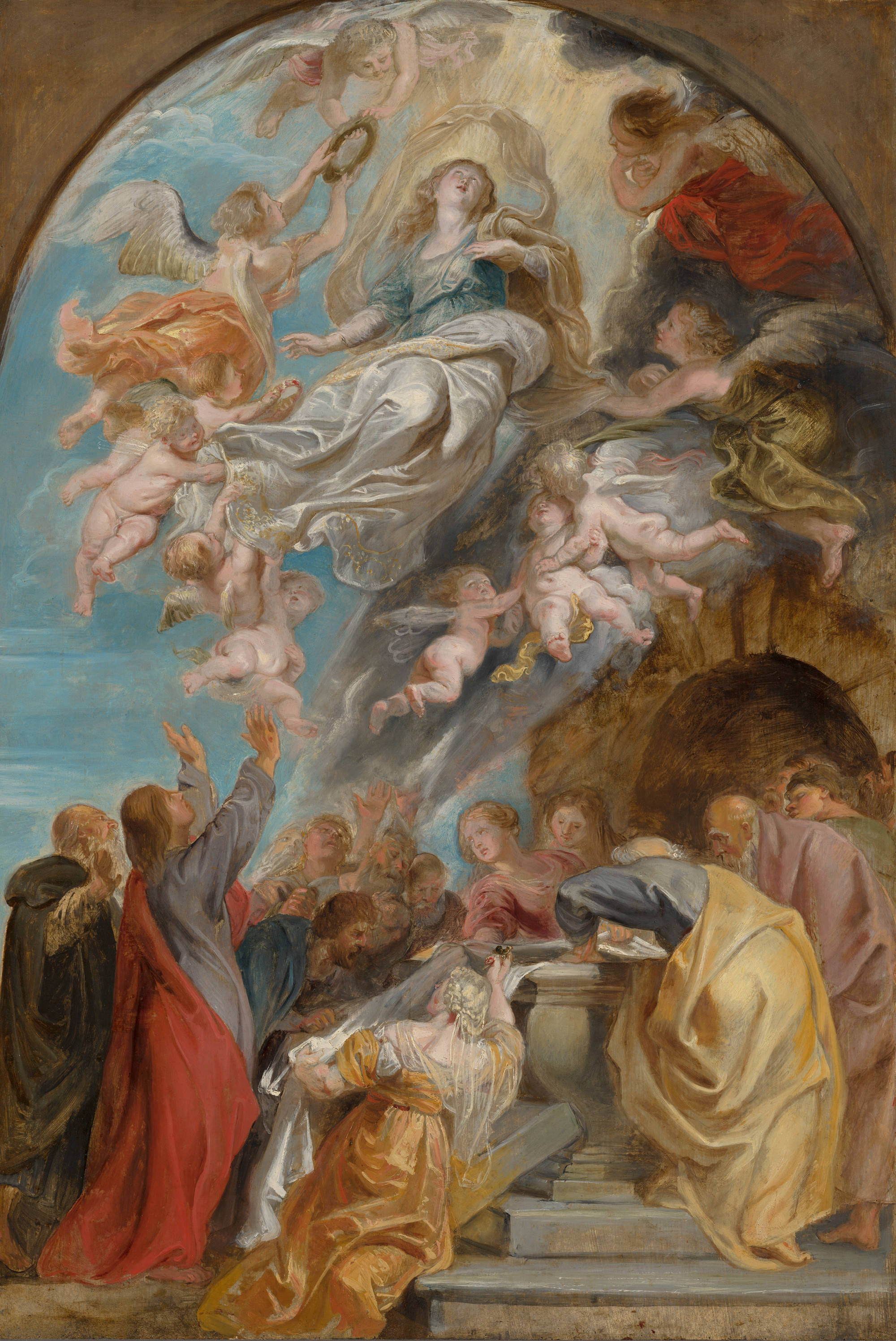 Peter Paul Rubens  'Modello' voor de Hemelvaart van Maria 'Modello' for the Ascension of the Virgin