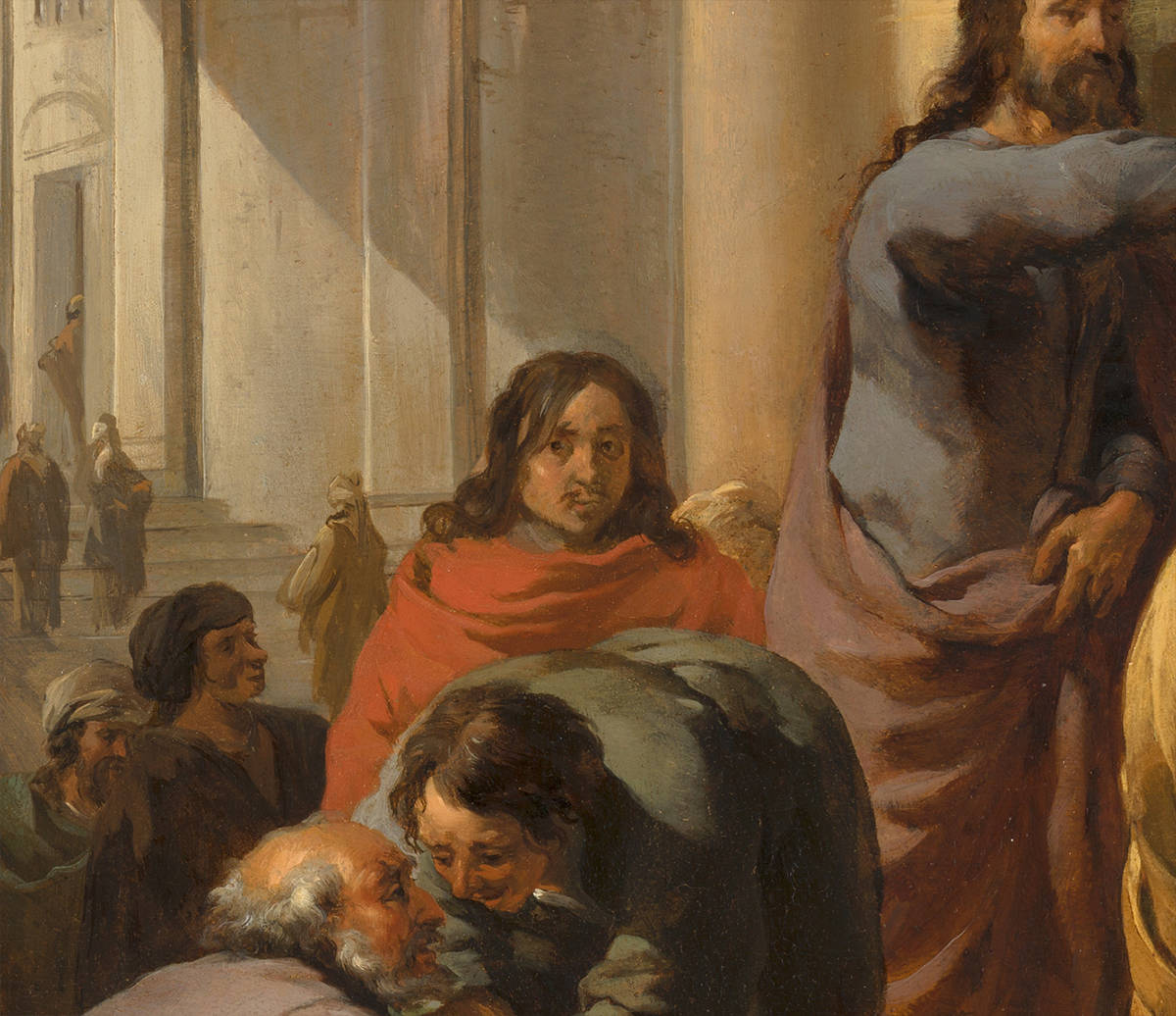 Berchem En Weenix De Roeping Van Mattheus Detail Second Canvas