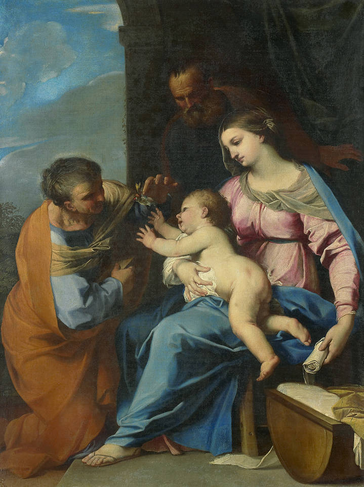 Raffaello Vanni (toegeschreven aan) De heilige familie en de heilige Anna