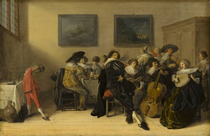 Anthonie Palamedesz Musicerend en dinerend gezelschap