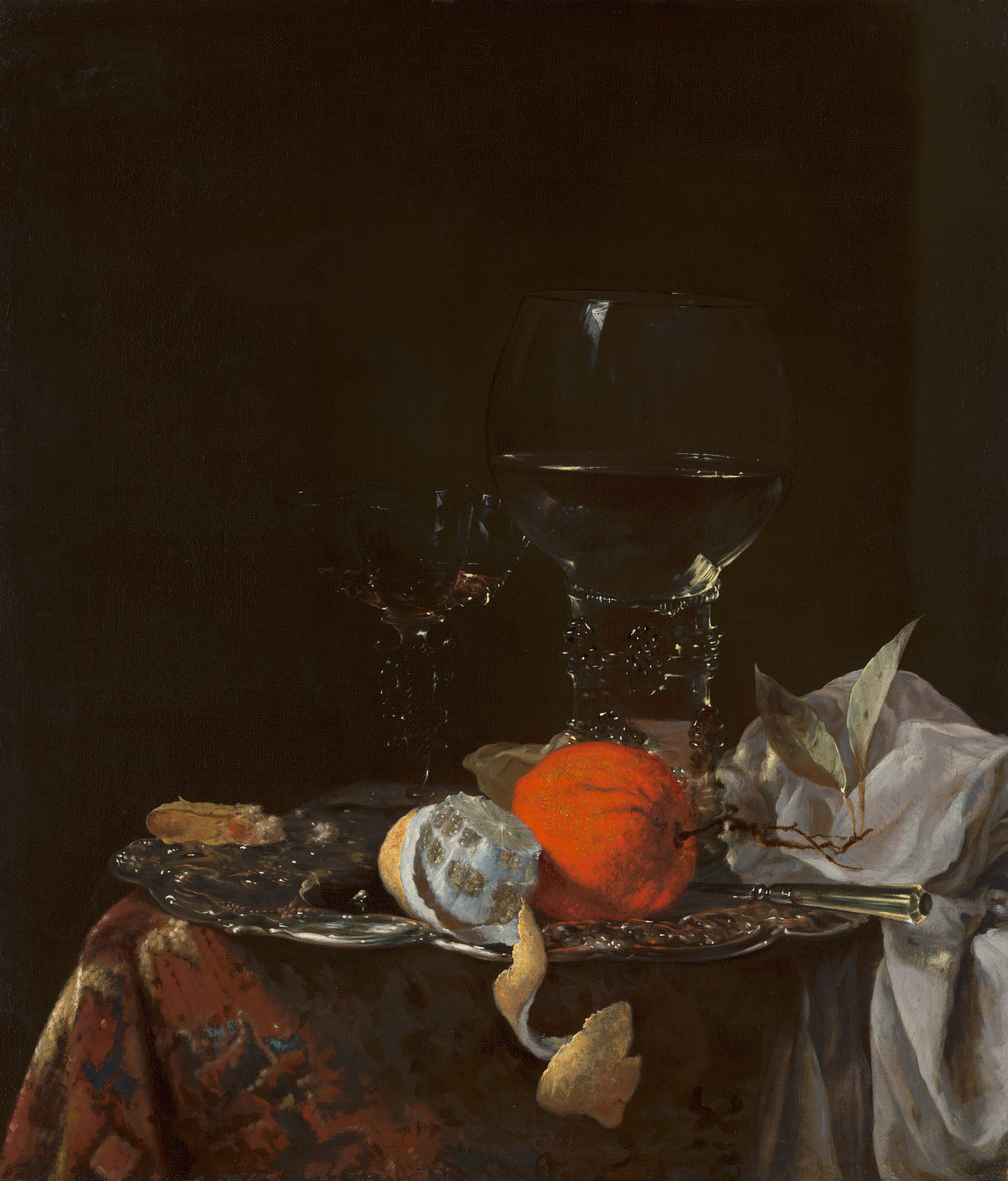 Willem Kalf Still Life with Fruit and on Silver | Mauritshuis