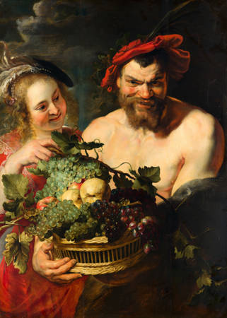 Peter Paul Rubens (naar) Nimf en sater