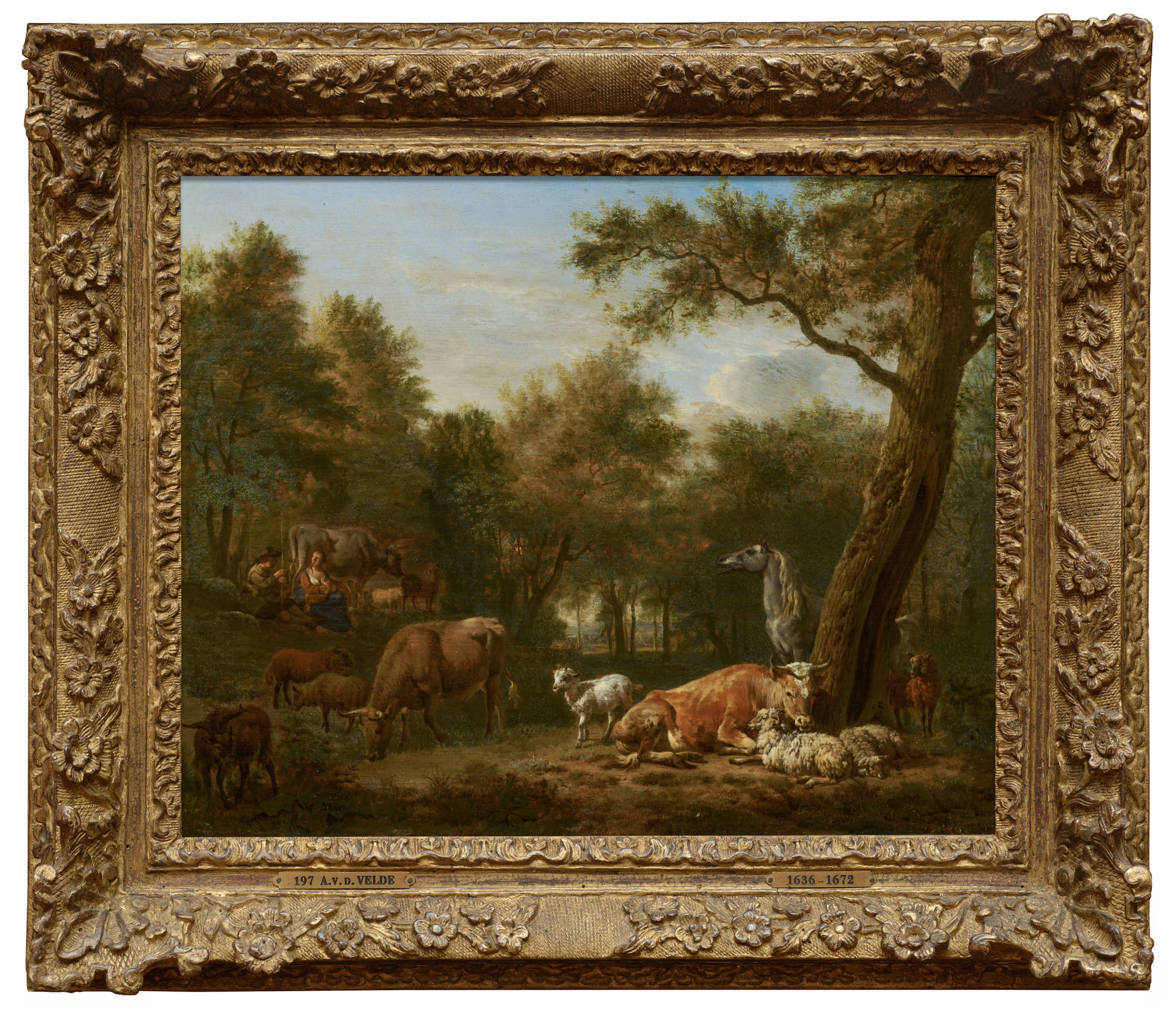 Adriaen van de Velde  Boslandschap met vee Wooded Landscape with Cattle