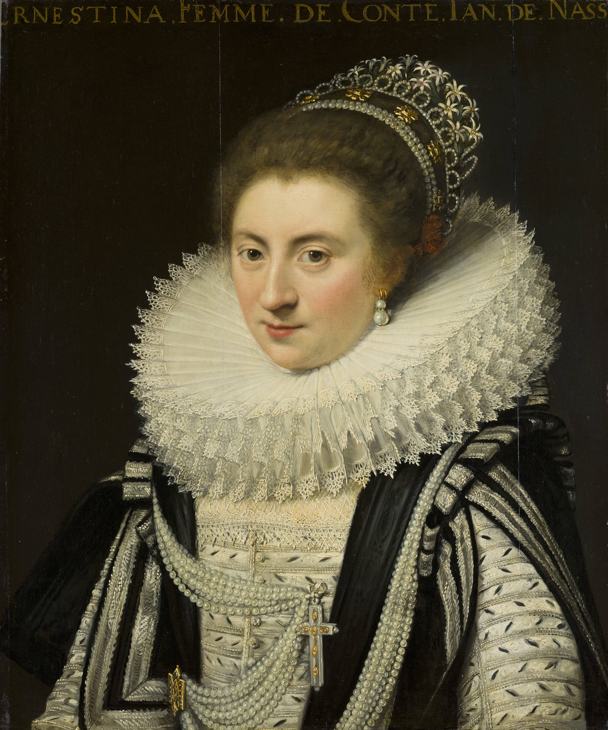 Jan Anthonisz van Ravesteyn Portret van Ernestine Yolande (1594-1663), prinses van Ligne