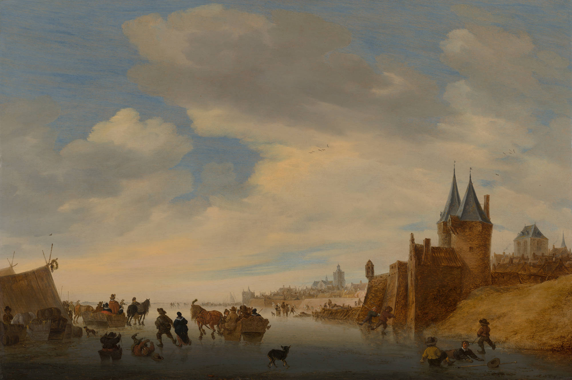 Salomon van Ruysdael  Winterlandschap bij Arnhem