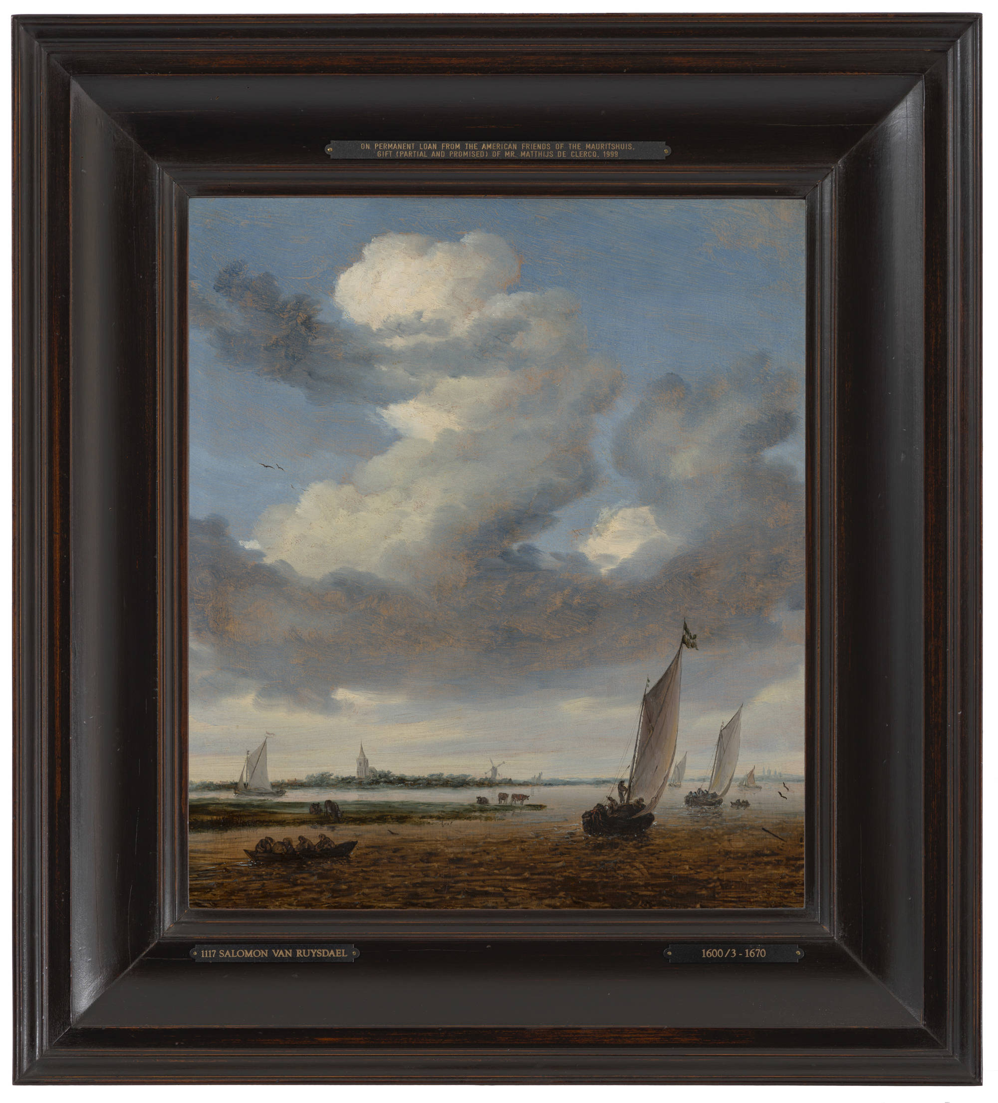 Salomon van Ruysdael Gezicht op Beverwijk vanaf het Wijkermeer