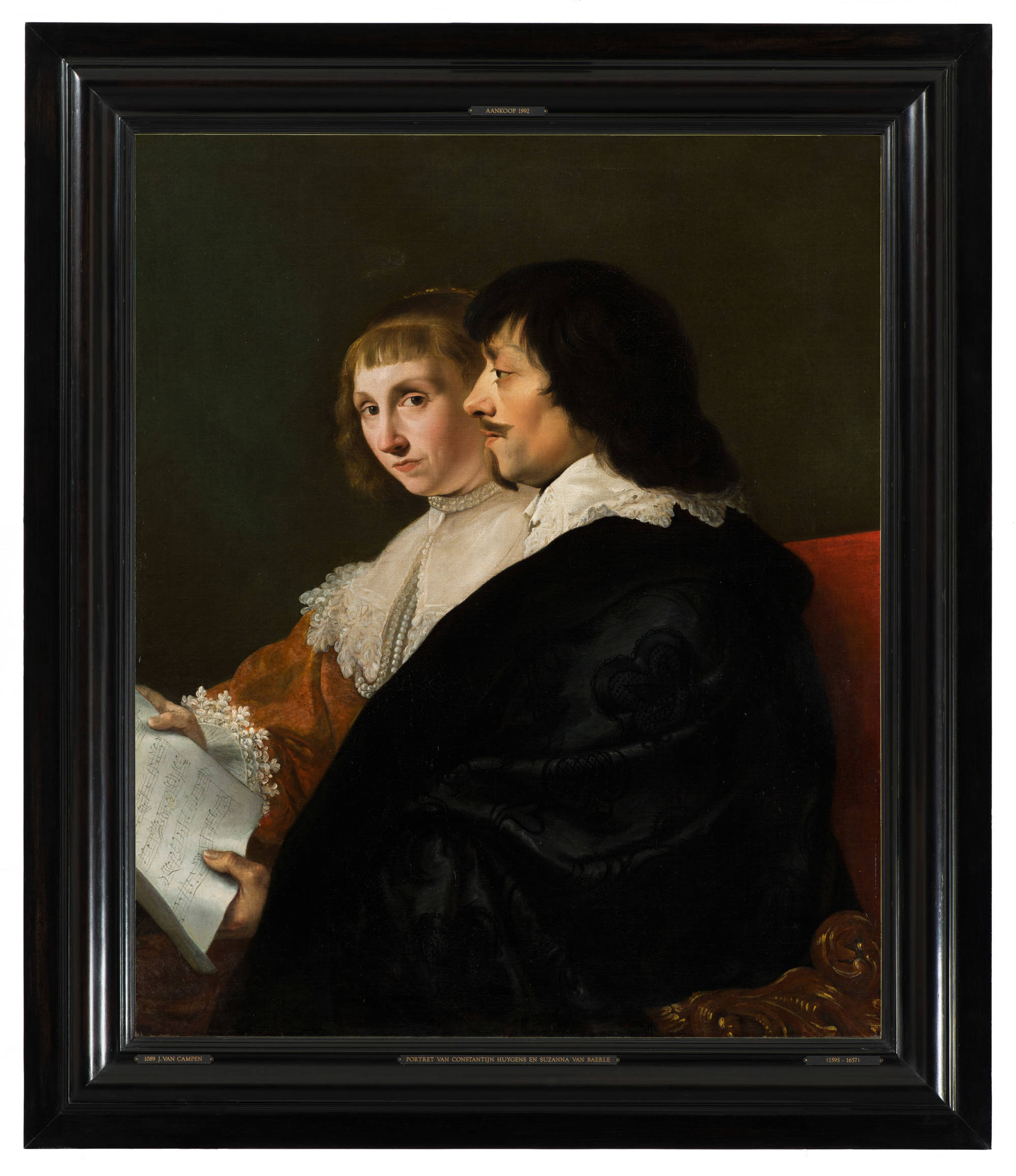 Jacob van Campen Dubbelportret van Constantijn Huygens (1596-1687) en Suzanna van Baerle (1599-1637)
