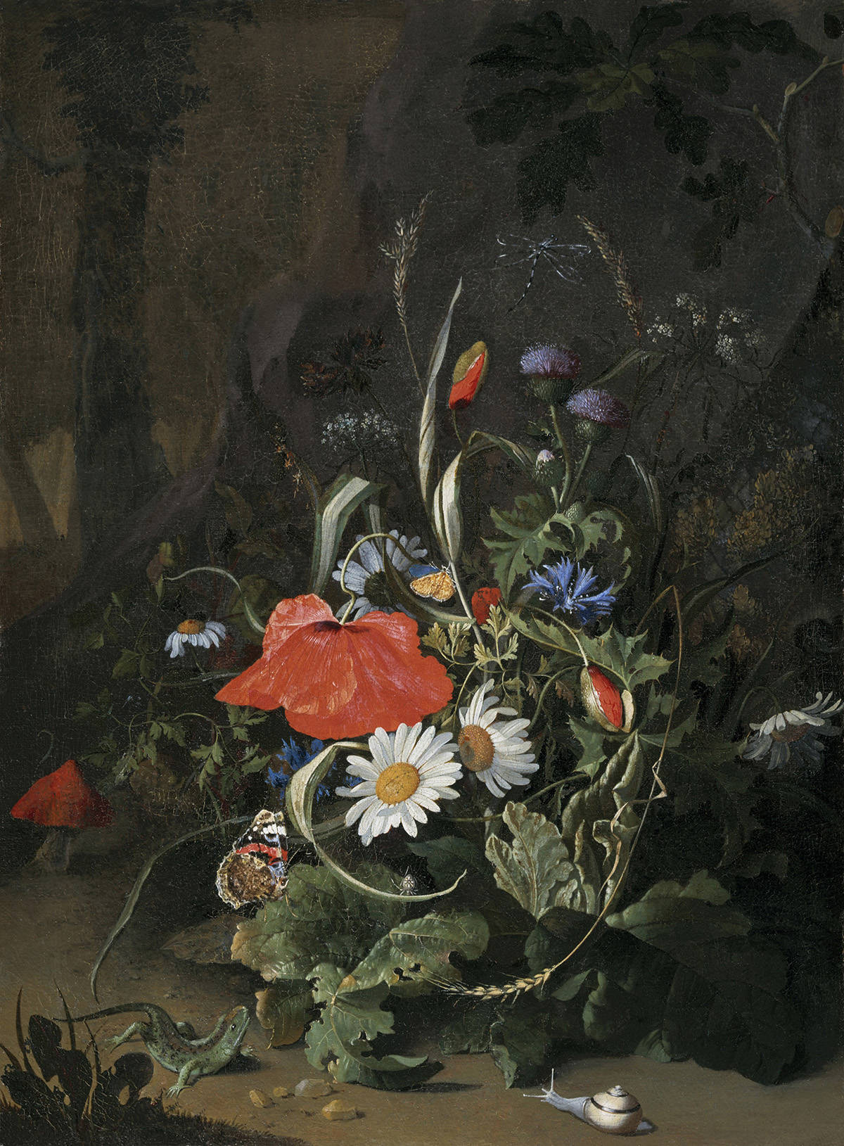 Anna Ruysch, Bosgrond Met Bloemen, 1685 1687.