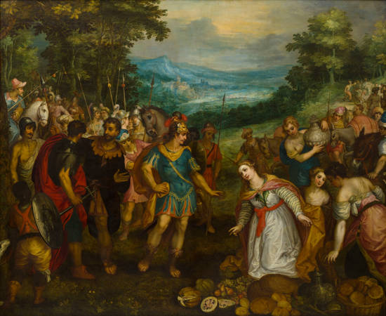 Hans Rottenhammer (toegeschreven aan) De ontmoeting van David en Abigail