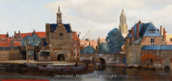 Een YouTube-still met Vermeer's View of Delft