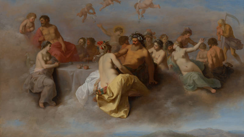 Cornelis van Poelenburch Godenbijeenkomst op de wolken Council of the Gods
