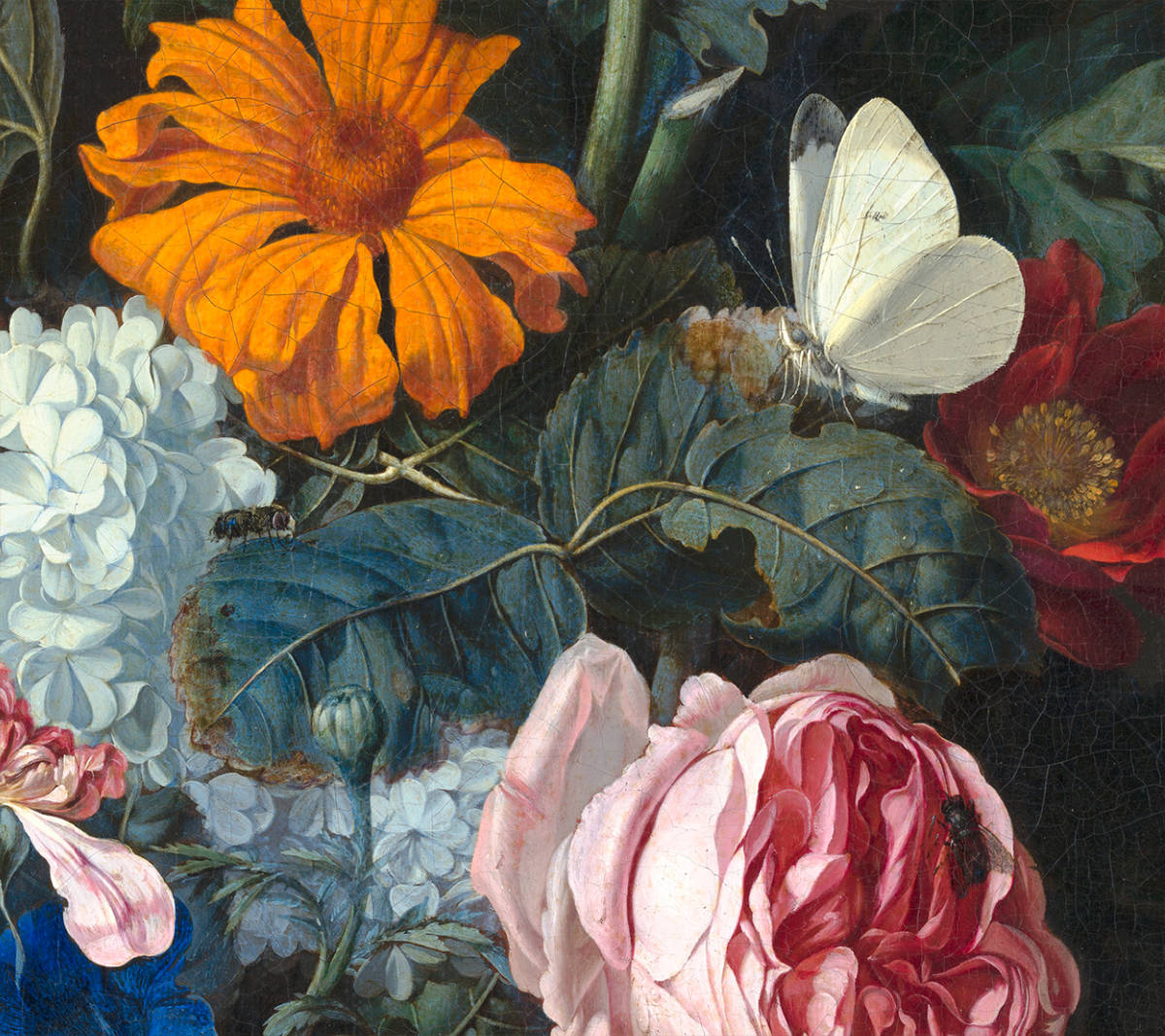 Van Aelst Bloemstilleven Met Horloge Detail Second Canvas