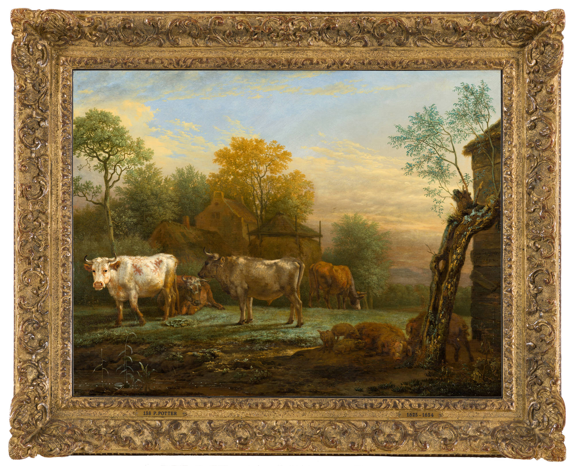 Paulus Potter Vee in de weide Cattle in a Meadow