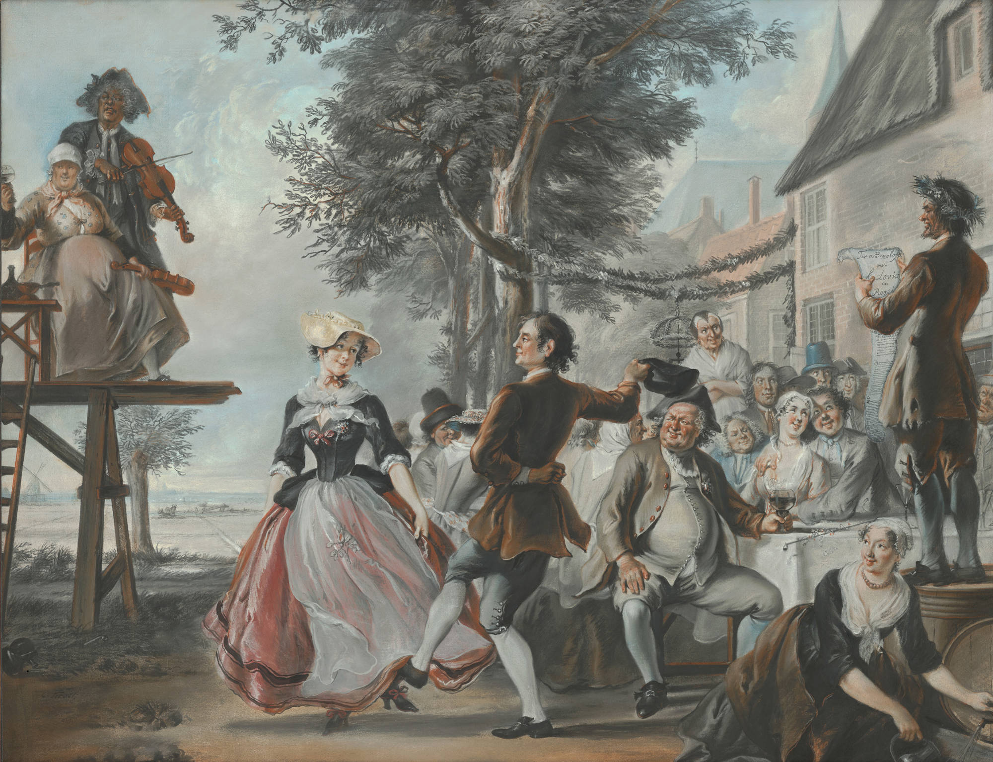 Cornelis Troost  De bruiloft van Kloris en Roosje The Wedding of Kloris and Roosje