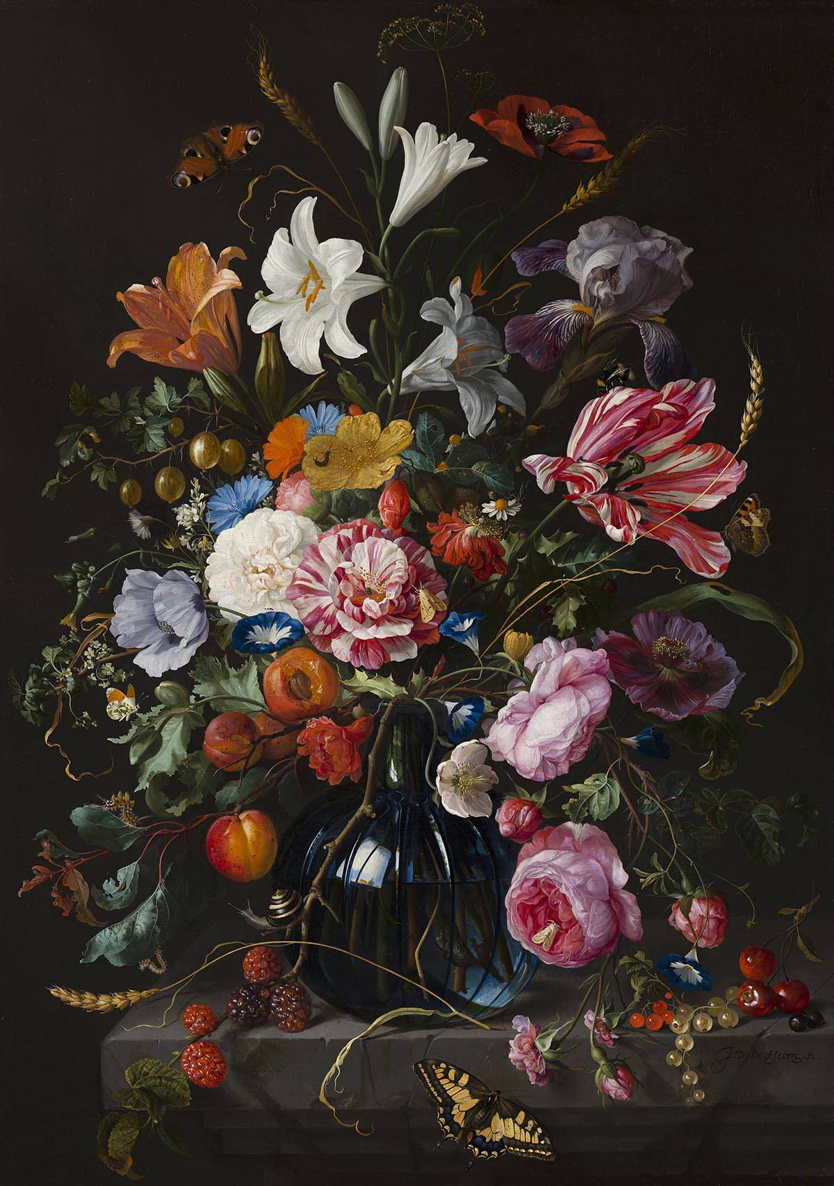 Jan Davidsz De Heem, Vaas Met Bloemen, C.1670.