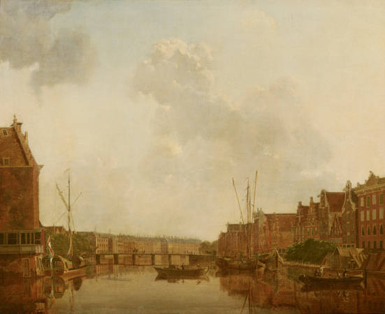 Gerrit Toorenburgh Gezicht op de Amstel te Amsterdam