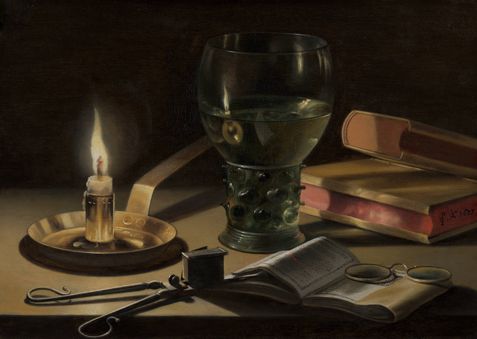 Pieter Claesz Stilleven met brandende kaars Still Life with Lighted Candle