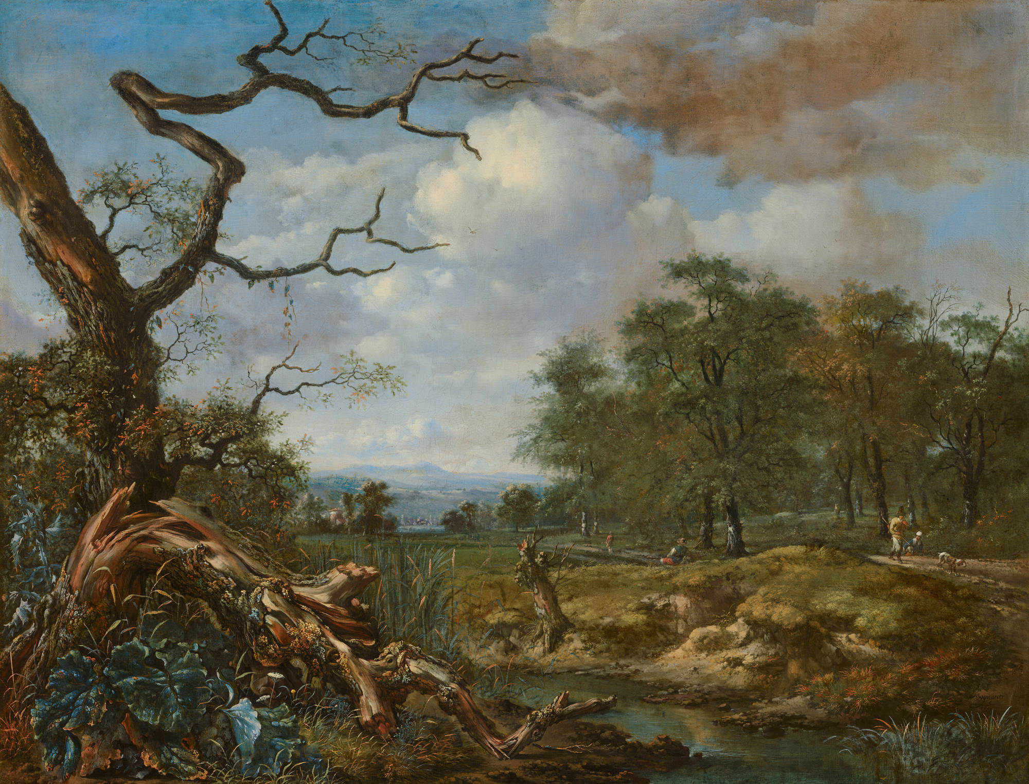 Jan Wijnants  Landschap met bosrand Landscape at the Edge of Woods