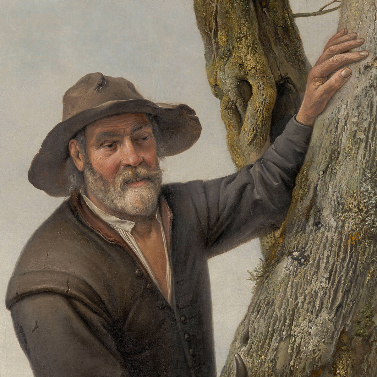 Detail van Boer Teun van 'De Stier' van Paulus Potter.