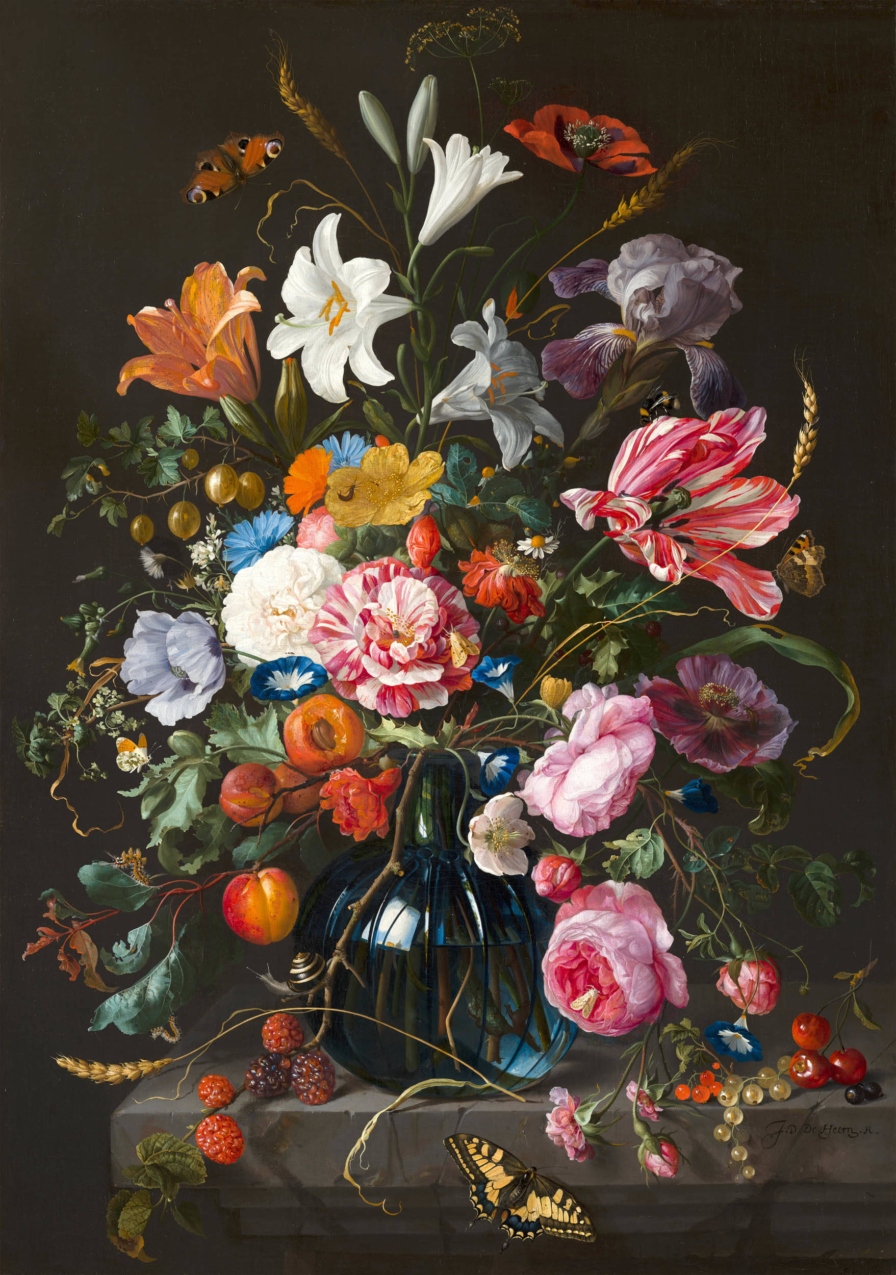 Jan Davidsz de Heem  Vaas met bloemen Vase of Flowers