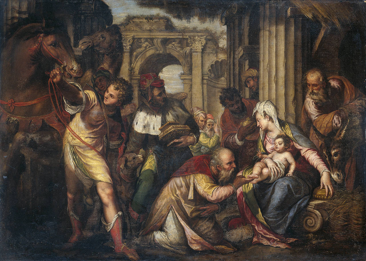 Paolo Farinato De aanbidding van de koningen The Adoration of the Magi